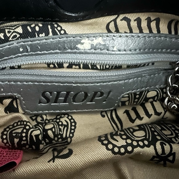 VTG Juicy Couture ‘I Need More Juicy’ Handbag Y2K Brown Velour Leather Trim - Picture 9 of 11